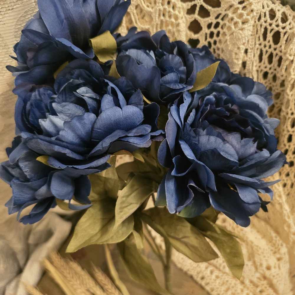 2/10 Ashland Blue Faux Floral Bouquet